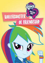 Size: 426x597 | Tagged: safe, rainbow dash, equestria girls, equestria girls specials, g4, my little pony equestria girls: better together, my little pony equestria girls: rollercoaster of friendship, official, equestria girls logo, geode of super speed, magical geodes, netflix