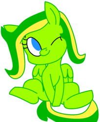 Size: 750x914 | Tagged: safe, artist:didgereethebrony, oc, oc only, oc:boomerang beauty, pegasus, pony, cute, one eye closed, simple background, solo, transparent background, wink