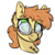 Size: 2000x2000 | Tagged: safe, artist:spoopygander, oc, oc only, oc:dee, earth pony, pony, bust, chest fluff, cute, ear fluff, female, glasses, high res, looking up, mare, pigtails, simple background, smiling, solo, transparent background
