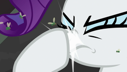 Size: 1280x720 | Tagged: safe, screencap, rarity, pony, g4, school raze, close-up, ouch