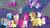 Size: 1280x720 | Tagged: safe, screencap, applejack, fluttershy, pinkie pie, rainbow dash, rarity, spike, starlight glimmer, twilight sparkle, alicorn, dragon, pony, g4, my little pony: friendship is magic, school raze, carpet, crystal, hallway, mane seven, mane six, twilight sparkle (alicorn), winged spike, wings