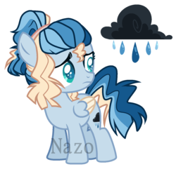 Size: 1387x1338 | Tagged: safe, artist:vintage-owll, oc, oc only, oc:aero mist, pegasus, pony, female, filly, offspring, parent:rainbow dash, parent:soarin', parents:soarindash, simple background, solo, transparent background, two toned wings