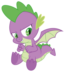 Size: 4049x4439 | Tagged: safe, artist:dragonchaser123, spike, dragon, father knows beast, g4, absurd resolution, claws, male, simple background, sitting, smiling, solo, transparent background, underfoot, vector, winged spike, wings