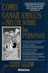 Size: 757x1150 | Tagged: safe, cozy glow, pony, g4, school raze, antagonist, dale carnegie, friendship is power, how to win friends and influence people, psycho, spanish, villainess