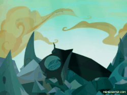 Size: 500x374 | Tagged: safe, edit, edited screencap, screencap, queen chrysalis, changeling, changeling queen, g4, to where and back again, animated, animation error, autobot, chrysalis encounters heroes, clash of hasbro's titans, combiner, combining, crossover, dead meme, dino combiner, dinobots, female, former queen chrysalis, gif, glowing horn, grimlock, hissing, horn, meme, power of the primes, sharp teeth, slag (dinobot), sludge (dinobot), snarl (dinobot), such as, swoop, teeth, transformers, volcanicus