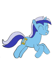 Size: 1224x1632 | Tagged: safe, artist:icicle-niceicle-1517, artist:supahdonarudo, color edit, edit, minuette, pony, unicorn, g4, colored, cute, eyes closed, female, happy, mare, minubetes, raised hoof, simple background, solo, transparent background
