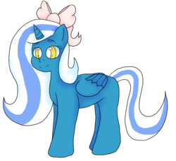 Size: 669x609 | Tagged: safe, artist:6ad, oc, oc only, oc:fleurbelle, alicorn, pony, alicorn oc, bow, commission, hair bow, simple background, solo, transparent background