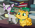 Size: 750x596 | Tagged: safe, screencap, derp cat, cat, siamese cat, g4, my little pony: friendship is magic, pinkie apple pie, animal, bell, bell collar, book, collar, cropped, duo, dust cat, goldie delicious' cats, paws, picture, tongue out