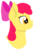 Size: 1742x2600 | Tagged: safe, artist:alltimemine, apple bloom, earth pony, pony, g4, bust, female, filly, foal, inkscape, lineless, portrait, profile, simple background, smiling, solo, transparent background, vector