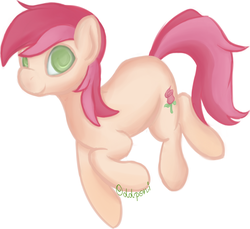 Size: 900x825 | Tagged: safe, artist:aenbrdraws, roseluck, earth pony, pony, g4, cutie mark, female, looking at you, mare, request, simple background, smiling, solo, white background