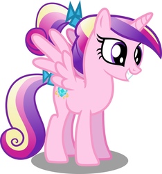 Size: 865x924 | Tagged: safe, princess cadance, alicorn, pony, g4, alternate hairstyle, bow, cute, cutedance, female, hair bow, mare, smiling, solo, tail bow, teen princess cadance, teenager, vector, younger