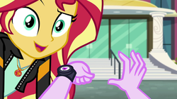 Size: 1920x1080 | Tagged: safe, screencap, starlight glimmer, sunset shimmer, equestria girls, equestria girls specials, g4, my little pony equestria girls: mirror magic, female, geode of empathy, hand, magical geodes, watch, wristwatch