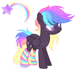 Size: 2430x2234 | Tagged: safe, artist:macaroonburst, oc, oc only, pegasus, pony, clothes, female, high res, mare, simple background, socks, solo, striped socks, transparent background