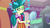 Size: 1920x1080 | Tagged: safe, screencap, juniper montage, equestria girls, equestria girls specials, g4, my little pony equestria girls: mirror magic, apron, bauble, bracelet, cash register, cinema, clothes, corrupted, dark magic, female, glasses, glowing eyes, hair tie, hat, jewelry, magic, magic mirror, mirror, pigtails, poofy shoulders, shirt, skirt, solo, standing, twintails, uniform, vest