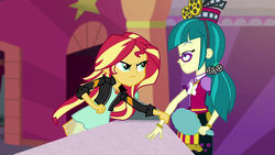 Size: 1920x1080 | Tagged: safe, screencap, juniper montage, sunset shimmer, equestria girls, equestria girls specials, g4, my little pony equestria girls: mirror magic, female, geode of empathy