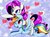 Size: 2031x1519 | Tagged: safe, artist:zokkili, rainbow dash, rarity, pegasus, pony, unicorn, g4, colored eyelashes, duo, female, heart, lesbian, mare, ponies riding ponies, riding, ship:raridash, shipping