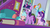 Size: 1920x1080 | Tagged: safe, screencap, cozy glow, rainbow dash, starlight glimmer, twilight sparkle, alicorn, pegasus, pony, unicorn, g4, my little pony: friendship is magic, school raze, book, bookshelf, cozy glow is best facemaker, cozy glow is not amused, excalibur face, faic, female, filly, foal, grimace, group, mare, quartet, twilight sparkle (alicorn)