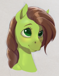 Size: 881x1143 | Tagged: safe, artist:drafthoof, artist:vistamage, oc, oc only, oc:oil drop, pony, bust, female, mare, portrait, simple background, solo