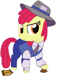 Size: 619x836 | Tagged: safe, apple bloom, g4, ponyville mysteries, chocolate bar, detective