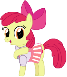 Size: 685x788 | Tagged: safe, artist:thomaszoey3000, apple bloom, g4, ponyville mysteries, bow, clothes, cute, skirt