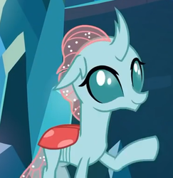 Size: 370x380 | Tagged: safe, screencap, ocellus, changedling, changeling, g4, school raze, cropped, female, smiling, solo