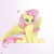 Size: 3300x3300 | Tagged: safe, artist:maneingreen, fluttershy, pegasus, pony, g4, blushing, chest fluff, cute, cute little fangs, fangs, female, heart, high res, solo, wings
