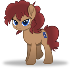 Size: 3122x3000 | Tagged: safe, artist:cyberapple456, oc, oc only, oc:latch, earth pony, pony, g4, my little pony: the movie, commission, female, high res, looking at you, mare, movie accurate, simple background, solo, transparent background