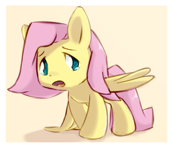 Size: 3500x3000 | Tagged: safe, artist:mikey_pony, fluttershy, pegasus, pony, g4, alternate hairstyle, chibi, cute, female, high res, mare, no pupils, open mouth, sad, sadorable, shyabetes, solo, standing, teary eyes, wings