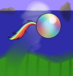 Size: 726x750 | Tagged: safe, artist:hip-indeed, rainbow dash, g4, ambiguous gender, ball, crossover, jumping, rainball, rolling, solo, sonic the hedgehog, sonic the hedgehog (series), spin dash