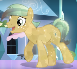 Size: 701x634 | Tagged: safe, screencap, atomic crystal, beta particle, neighls bohr, crystal pony, pony, equestria games (episode), g4, background pony, cropped, male, open mouth, solo, stallion, walking