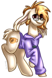 Size: 1117x1661 | Tagged: safe, artist:juliamity, oc, oc only, earth pony, pony, clothes, ear fluff, eye clipping through hair, glasses, hair over one eye, hoodie, long ears, male, signature, simple background, solo, stallion, transparent background