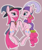 Size: 844x999 | Tagged: safe, artist:casualcolt, pinkie pie, earth pony, pony, g4, female, gypsy pie, hat, looking at each other, mare, pinkamena diane pie, smiling, witch hat