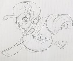 Size: 2048x1713 | Tagged: safe, artist:potetecyu_to, princess skystar, seapony (g4), g4, my little pony: the movie, female, lined paper, pencil drawing, solo, traditional art