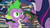 Size: 1280x720 | Tagged: safe, screencap, spike, twilight sparkle, alicorn, pony, father knows beast, g4, my little pony: friendship is magic, book, library, pointing, twilight sparkle (alicorn), twilight's castle, twilight's castle library