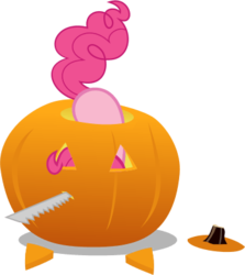 Size: 350x392 | Tagged: artist needed, safe, pinkie pie, earth pony, pony, g4, carving, cute, female, halloween, holiday, jack-o-lantern, mare, pumpkin, simple background, solo, transparent background
