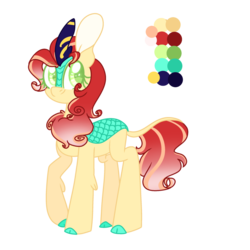 Size: 1024x1024 | Tagged: safe, artist:shootingstar-padopts, oc, oc only, kirin, cloven hooves, color palette, colored hooves, female, kirin hybrid, next generation, offspring, parent:autumn blaze, parent:sunset shimmer, parents:autumnshimmer, simple background, solo, transparent background