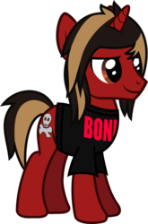 Size: 609x925 | Tagged: safe, artist:lightningbolt, derpibooru exclusive, pony, unicorn, g4, .svg available, all time low, clothes, dyed mane, dyed tail, hair over one eye, horn, jack barakat, male, ponified, shirt, show accurate, simple background, smiling, smirk, solo, stallion, standing, svg, t-shirt, transparent background, vector