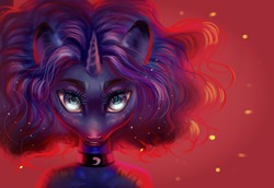Size: 2560x1765 | Tagged: safe, artist:sarkarozka, princess luna, alicorn, anthro, g4, blue eyes, front view, looking at you, male, prince artemis, red, royalty, rule 63, solo, stallion