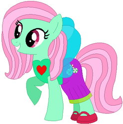 Size: 380x384 | Tagged: safe, artist:selenaede, artist:user15432, minty, earth pony, fairy, fairy pony, pony, g3, g4, base used, clothes, costume, fairy costume, fairy wings, g3 to g4, generation leap, halloween, halloween costume, hasbro, hasbro studios, holiday, shoes, solo, wings