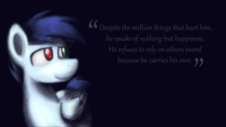 Size: 1920x1080 | Tagged: safe, artist:sugar morning, oc, oc only, oc:slipstream, pegasus, pony, cute, heterochromia, love, male, quotes, semi-realistic, simple background, stallion