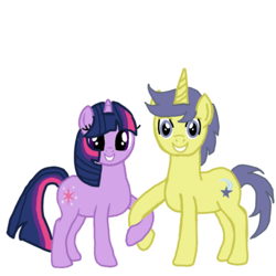 Size: 1080x1080 | Tagged: safe, artist:nightfallglimmer101, comet tail, twilight sparkle, pony, unicorn, g4, female, male, ship:cometlight, shipping, straight, unicorn twilight