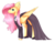 Size: 1393x1069 | Tagged: safe, artist:foxlove253, fluttershy, pegasus, pony, fake it 'til you make it, g4, big ears, clothes, dress, ear fluff, ear piercing, earring, female, fluttergoth, jewelry, looking at you, mare, piercing, sidemouth, simple background, solo, transparent background