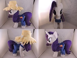 Size: 1597x1199 | Tagged: safe, artist:little-broy-peep, rarity, pony, unicorn, g4, clothes, female, irl, mare, photo, plushie, rarihick, solo, tail, tail hole