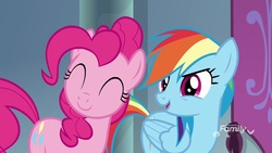 Size: 1920x1080 | Tagged: safe, screencap, pinkie pie, rainbow dash, pony, g4, my little pony: friendship is magic, school raze