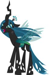 Size: 3025x4665 | Tagged: safe, artist:davidpinskton117, queen chrysalis, changeling, changeling queen, g4, female, simple background, solo, transparent background, vector
