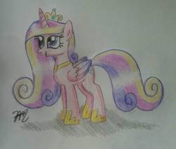 Size: 1152x978 | Tagged: safe, artist:prinrue, princess cadance, alicorn, pony, g4, crown, female, hoof shoes, jewelry, regalia, solo, traditional art