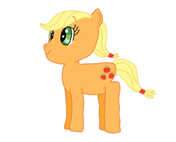 Size: 1004x808 | Tagged: safe, artist:nightshadowmlp, applejack, earth pony, pony, g4, digital art, female, simple background, smiling, solo, white background