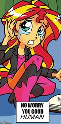 Size: 280x566 | Tagged: safe, idw, sunset shimmer, equestria girls, g4, anon-a-miss, cropped, crying, female, solo, tearjerker, text