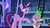 Size: 1280x720 | Tagged: safe, screencap, spike, twilight sparkle, alicorn, pony, father knows beast, g4, my little pony: friendship is magic, bookshelf, ladder, library, twilight sparkle (alicorn), twilight's castle, twilight's castle library