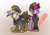 Size: 1748x1240 | Tagged: safe, artist:christheblue, gilda, twilight sparkle, griffon, g4, baldrick, blackadder, blackadder goes forth, clothes, duo, hat, military, military uniform, peaked cap, scepter, twilight scepter, uniform, world war i